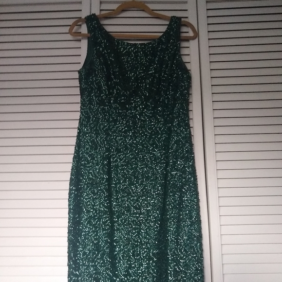 Green Sequin Party Dress - Picture 1 of 2